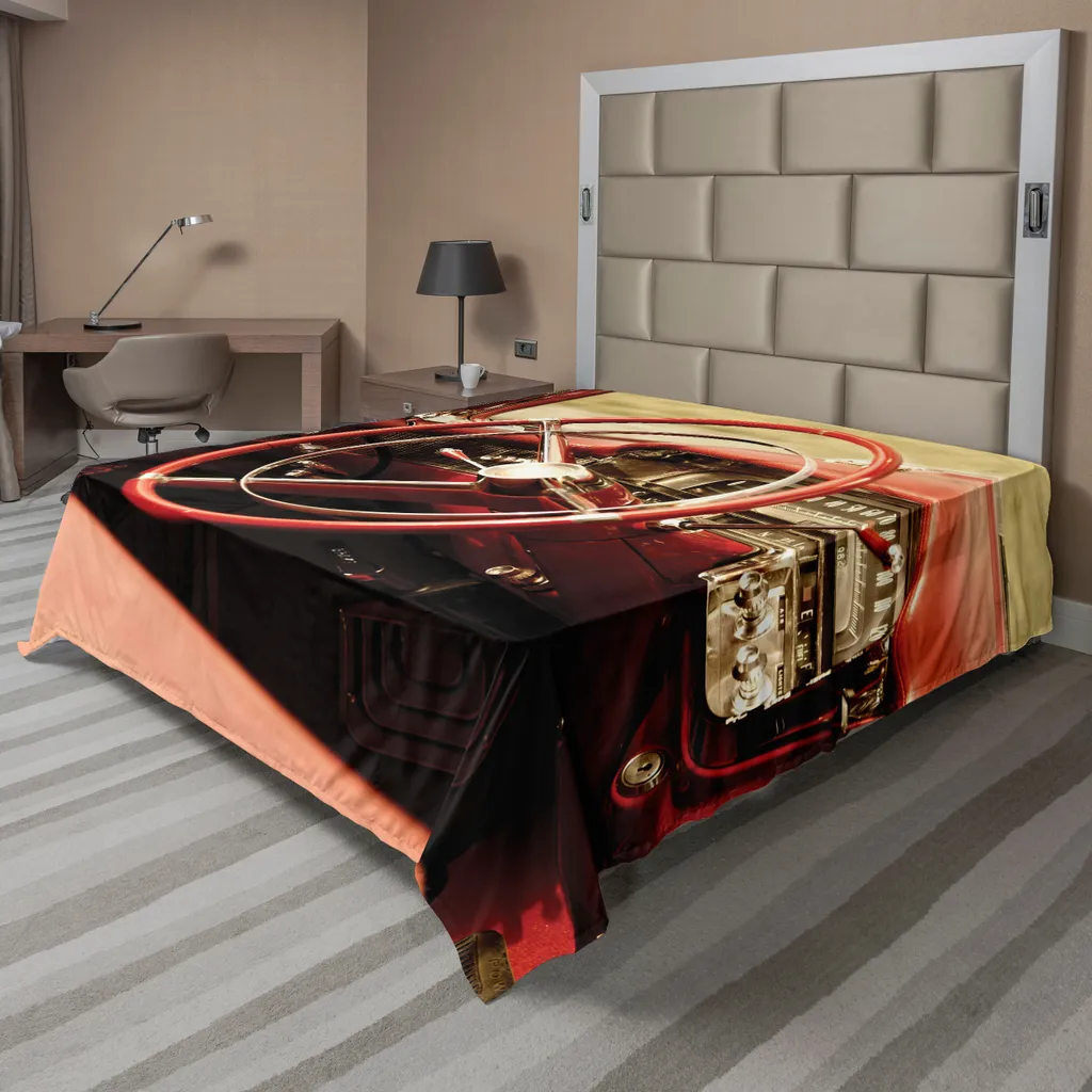 Lenzuolo Sopra ABAKUHAUS 266x260cm Auto Classica Grigio Rosso