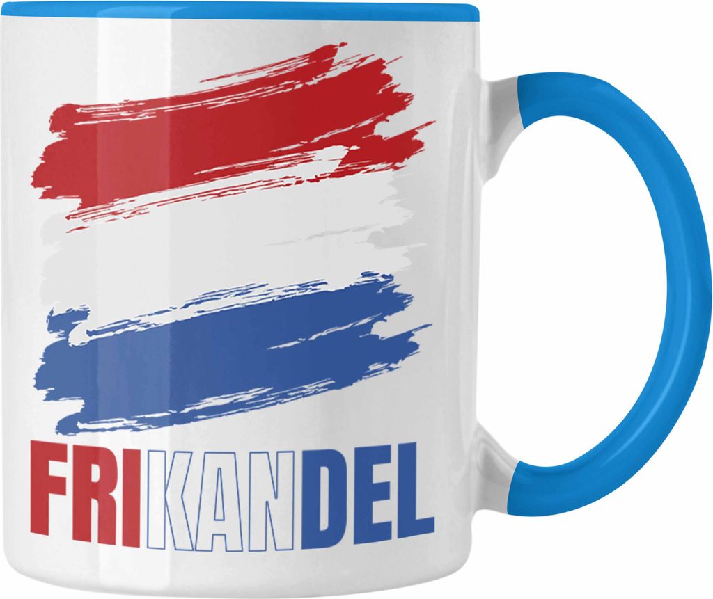 Trendation - Holland Fan Tasse Geschenk Holländer Frikande Kaffee-Becher (Blau)