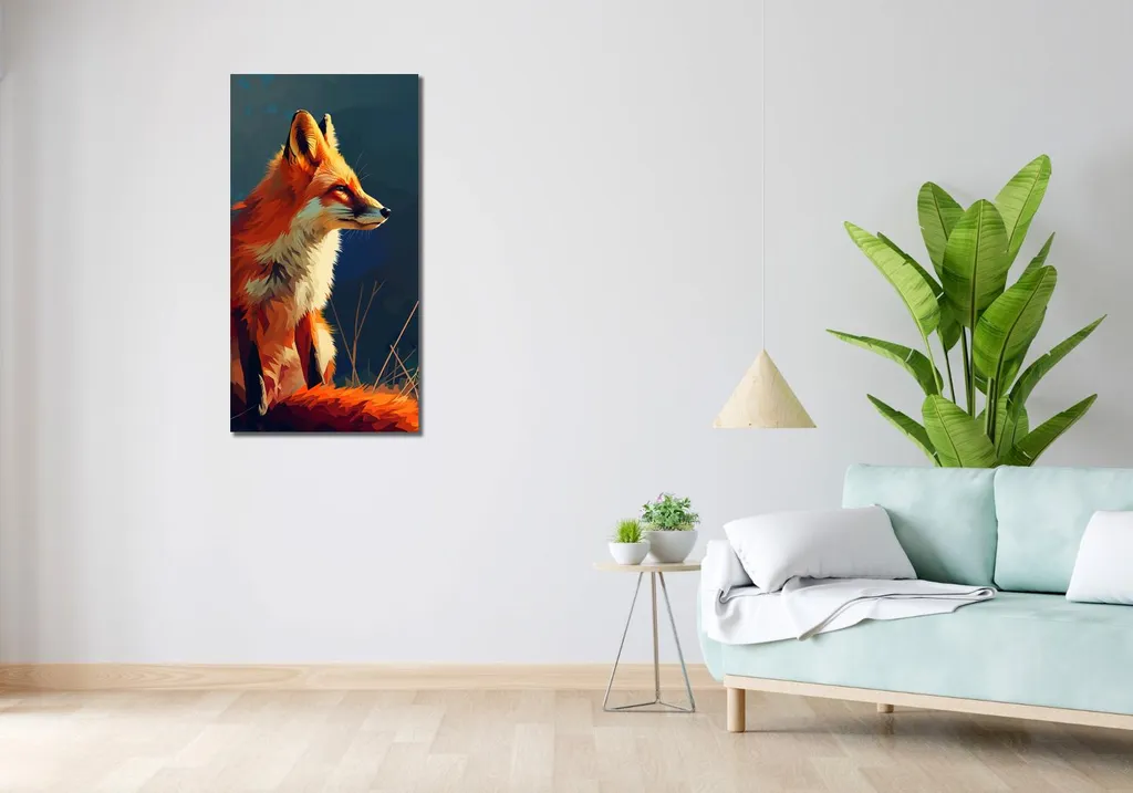 Stampa su Tela Volpe 50x100 cm - Quadro Moderno Economico Qualità - 2
