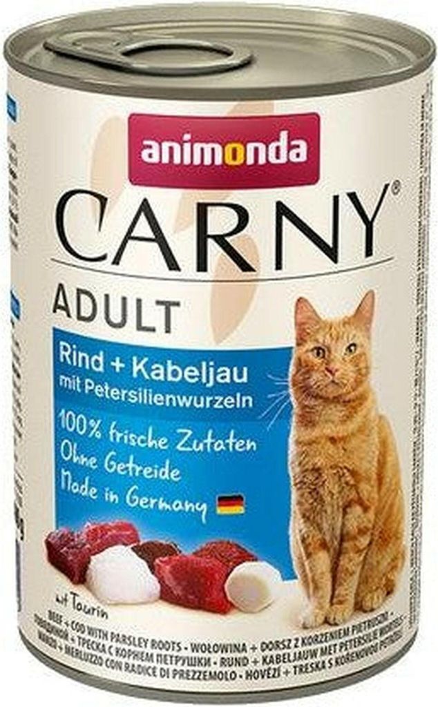 Animonda Carny Adult Rind & Kabeljau mit Petersilienwurzeln 400gx6