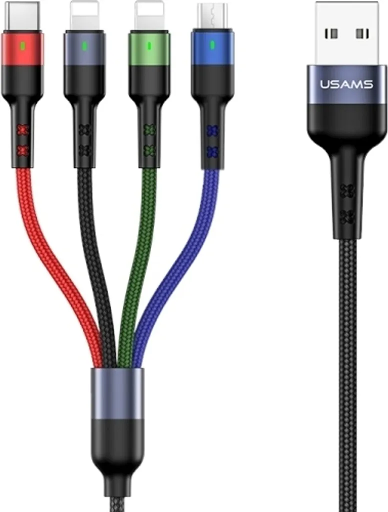 Usams U26 Cavo 4 in 1 3 Metri: La Soluzione Definitiva per Ricarica Multipla