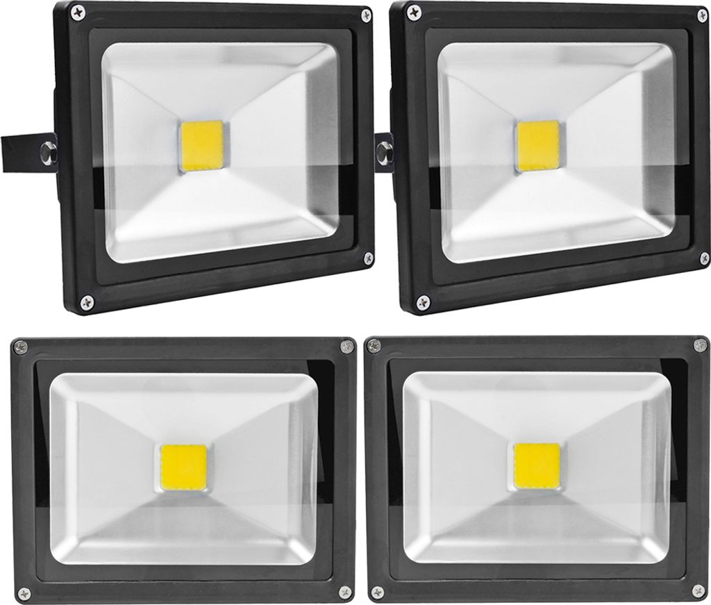 4 projecteurs LED 20 W, Greenmigo IP65 étanche blanc froid Image du produit 