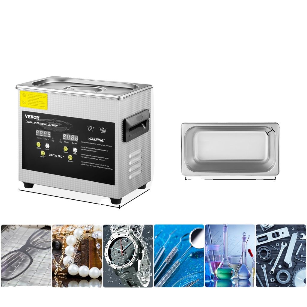 Ultraschallreiniger, 40kHz Reinigungsfrequenz, einstellbare Heizfunktion, 3L