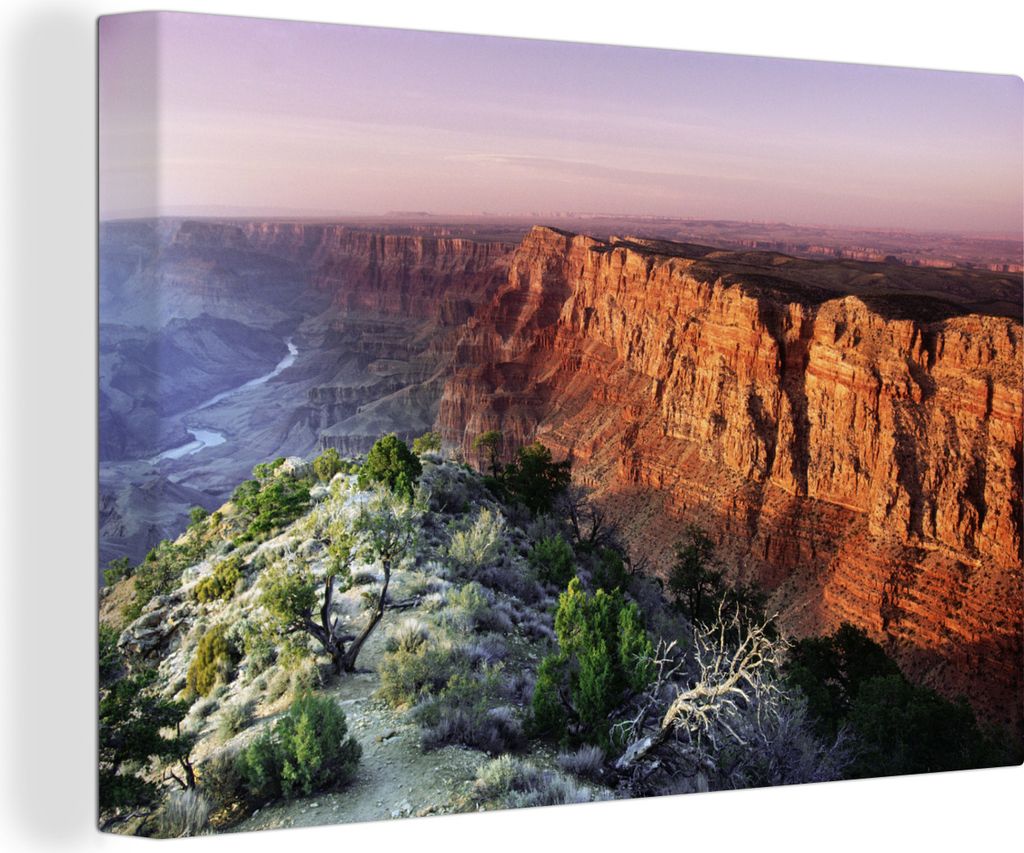 OneMillionCanvasses - Leinwandbilder - 140x90 cm, Der Grand Canyon in Arizona, Wandbilder Kunstdruck Wanddekoration - Foto auf Leinwand - Gemäld...