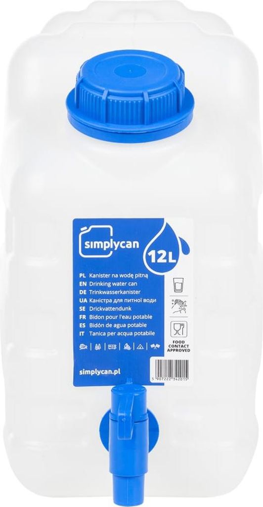 vidaXL Wasserbehälter mit Hahn Transparent 10 L Kunststoff Produktbild 