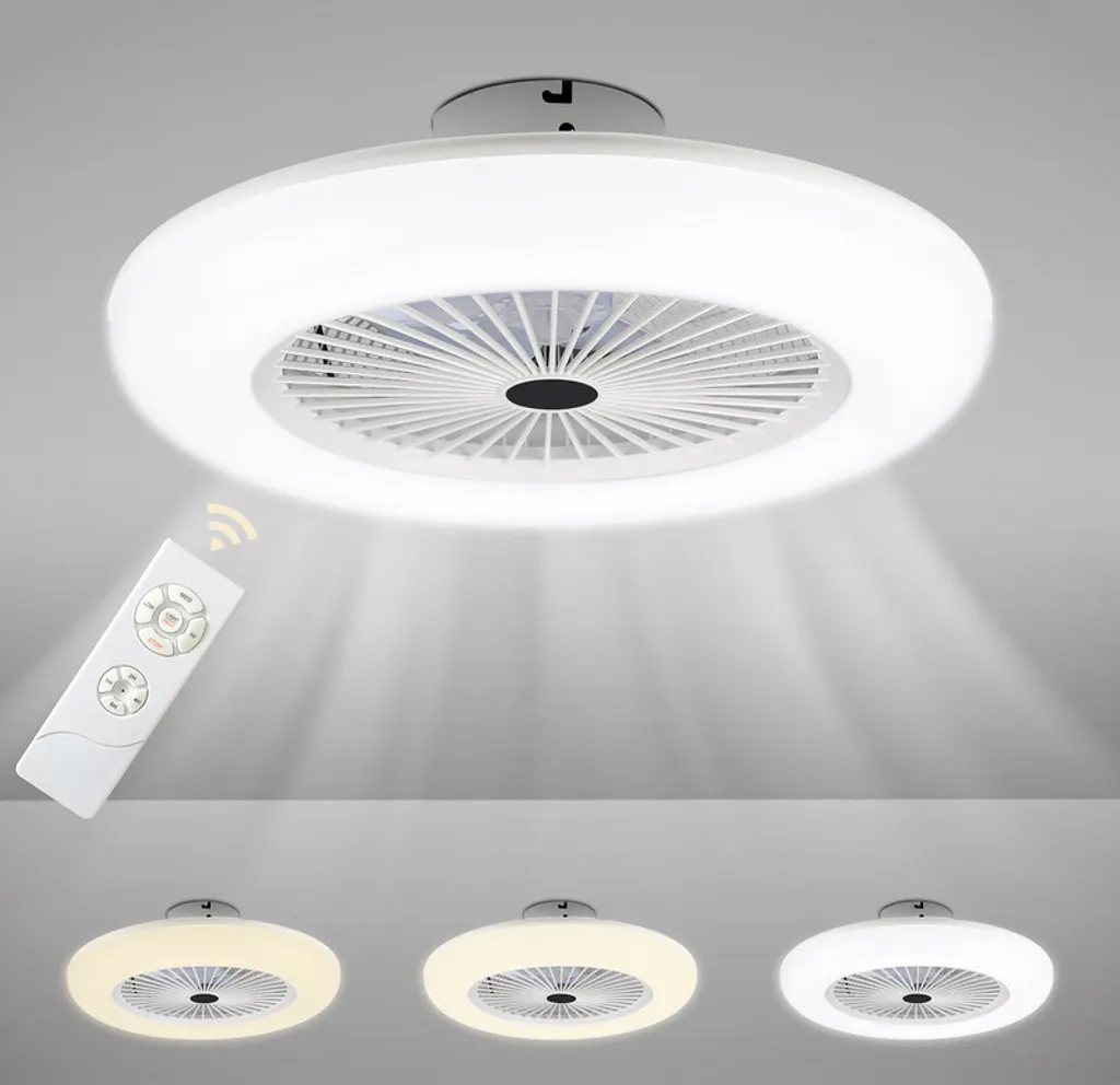 Ventilatore Soffitto LED 80W Telecomando - Design Moderno e Silenzioso