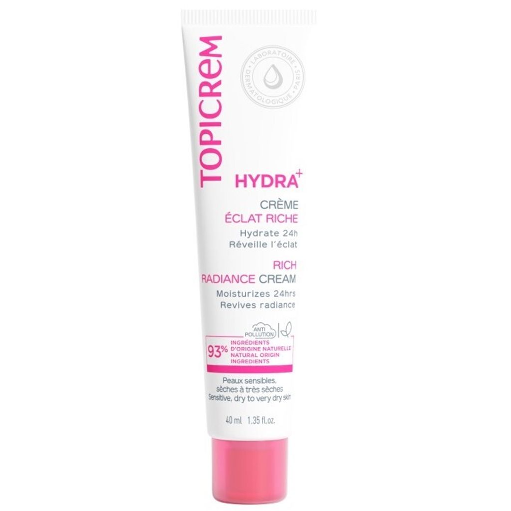 Topicrem HYDRA+ Rich Moisturising Radiance Cream Nährcreme für trockene Haut 40 ml