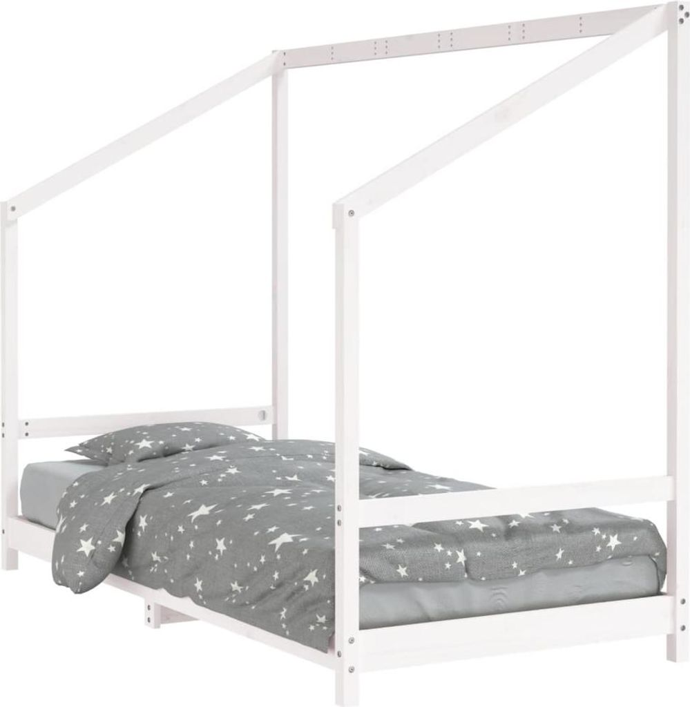 vidaXL Kinderbett Weiß 90x190 cm Massivholz Kiefer Produktbild 
