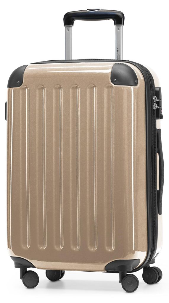 HAUPTSTADTKOFFER Alex - Handgepäck Hartschalen-Koffer Flugzeug erweiterbar Kabinen-Trolley Carry-On Hand Luggage Hardcase, 4 Rollen, 55 cm, 42 L,...
