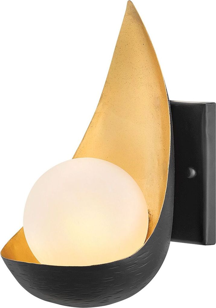 Wandlampe Metall G9 3000 K warmweißes Licht 300 lm 25,4 cm hoch in Schwarz Matt Weiß Gold Modern