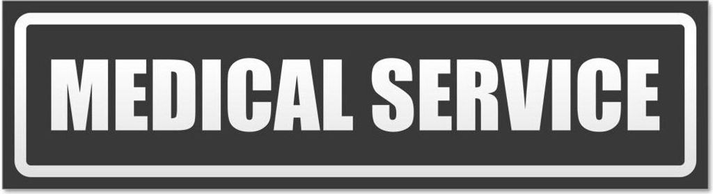 Kiwistar - Autoaufkleber - Dunkelgrau - 60 x 16 cm - Medical Service invertiert - Hinweis Aufkleber Sticker für Auto, Kfz, Fahrrad, PKW, LKW
