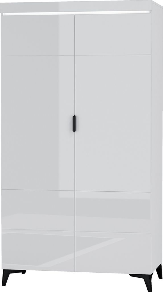 Schrank Ruben mit 2 Türen, Weiß, 195cm