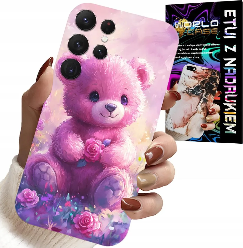 Custodia Samsung S22 Ultra Regalo Ragazza - Orsetto Rosa + Pellicola