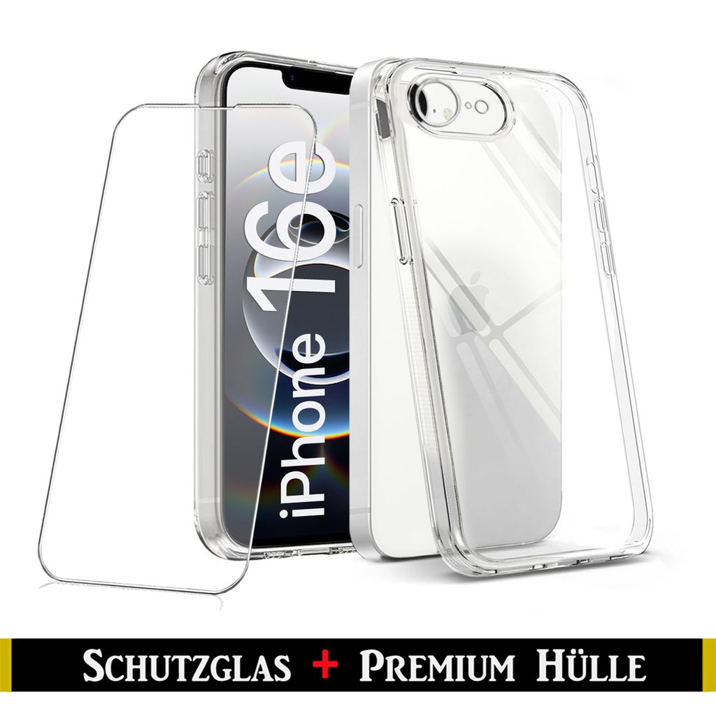 Für Apple iPhone 16e ( 6.1" ) Transparent Silikon Handy Produktbild 