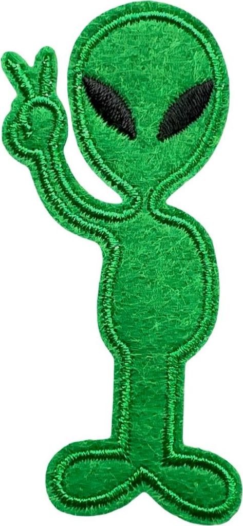 Alien-Friedenszeichen-Emblem-Aufnäher zum Aufbügeln