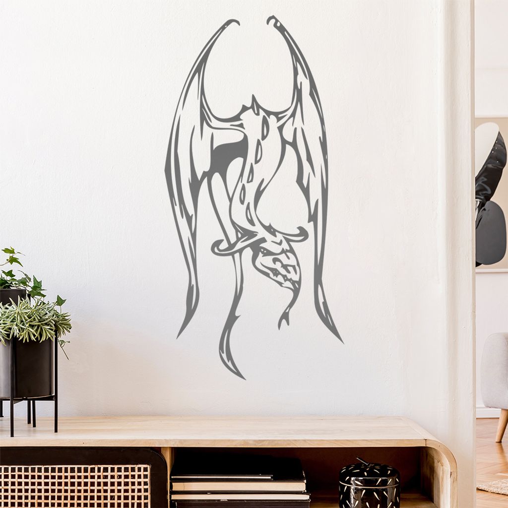 Flugdrache Wandtattoo in 6 Größen - Wandaufkleber Wall Sticker - Dekoration, Küche, Wohnzimmer, Schlafzimmer, Badezimmer