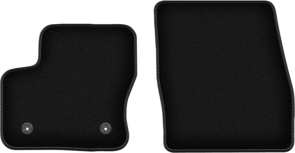 Wielganizator Velours-Autoteppiche – passend für Ford Transit Connect (Lieferung, Bj. 2013-2017) – schwarz, passgenau, mit Befestigungen set 2...