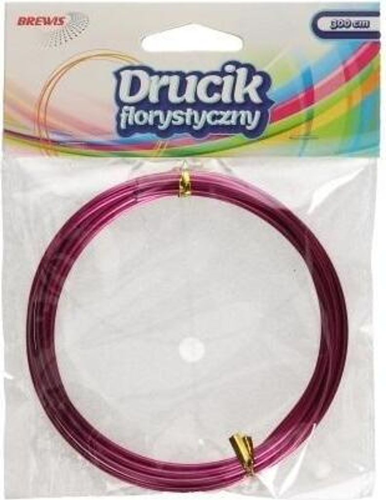 Druciki florystyczne 3mx2mm różowe
