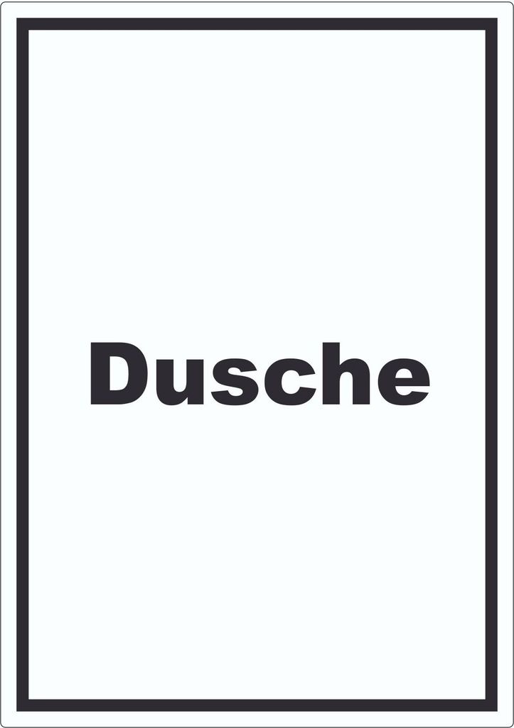 Dusche Aufkleber mit Text waschen Hygiene hochkant A3 (297x420mm)