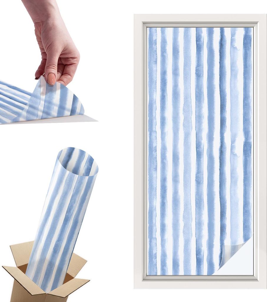 Buntglasfolie für Fenster – 116x50 cm – Stained-Glass-Fensterfolie, dekorativ & blickdicht – Selbstklebende Glasdekorfolie im Buntglas-Desig...