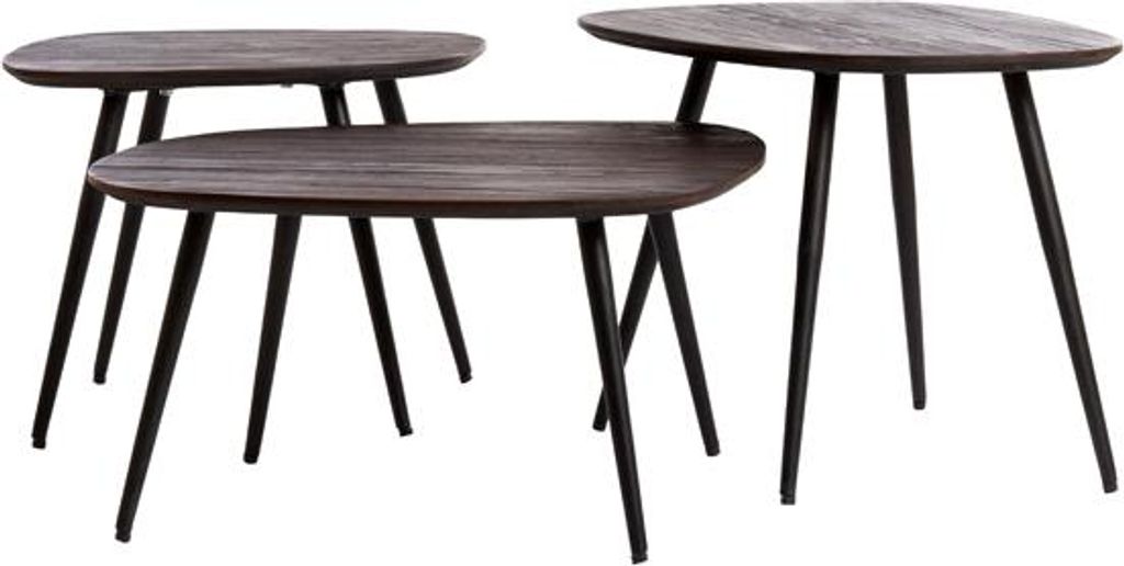 Light & Living Couchtisch GIULIO aus Metall mit Marmor taupe antikbronze – 65x39x41 cm