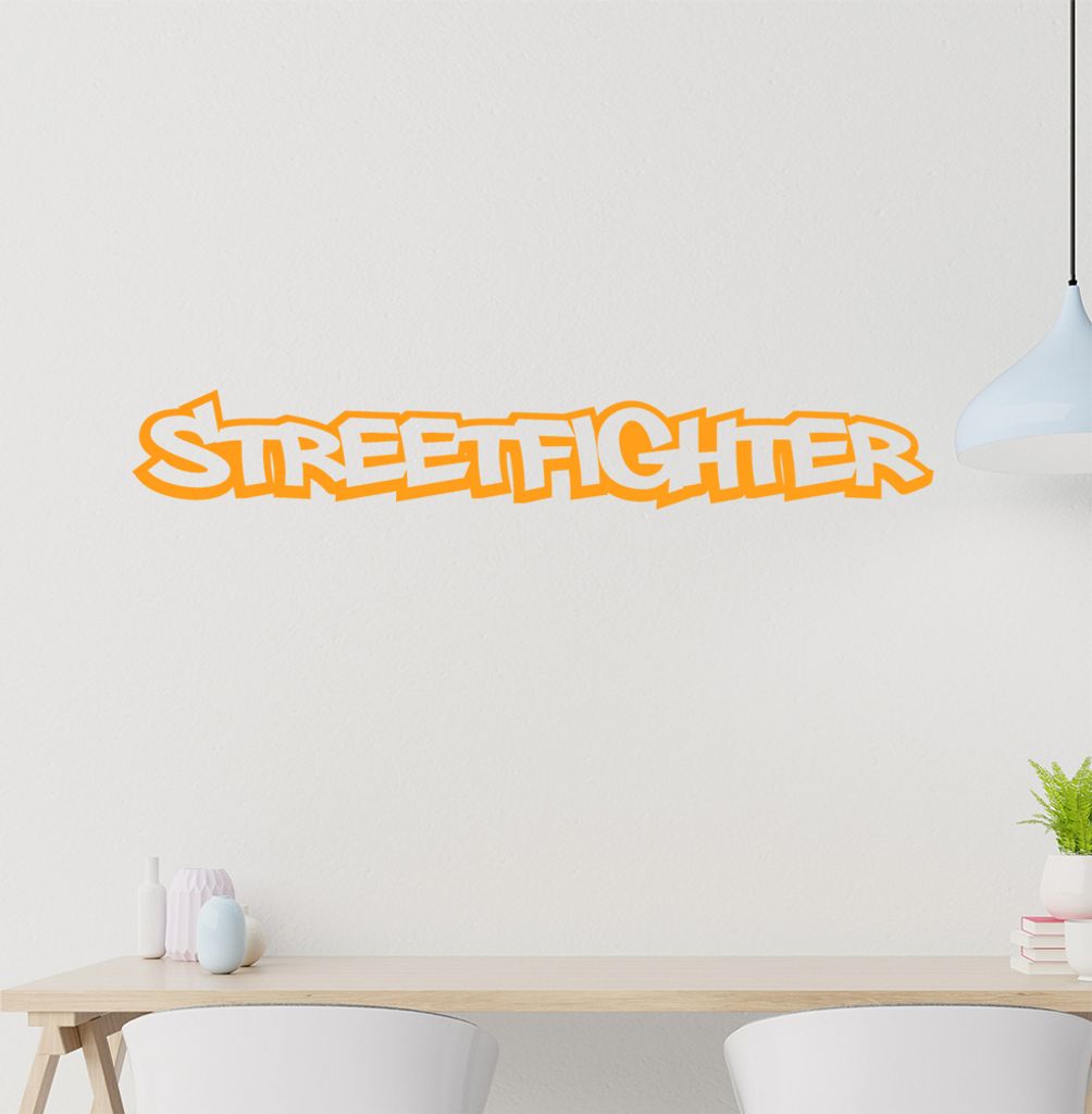 Streetfighter style Wandtattoo in 6 Größen - Wandaufkleber Wall Sticker - Dekoration, Küche, Wohnzimmer, Schlafzimmer, Badezimmer