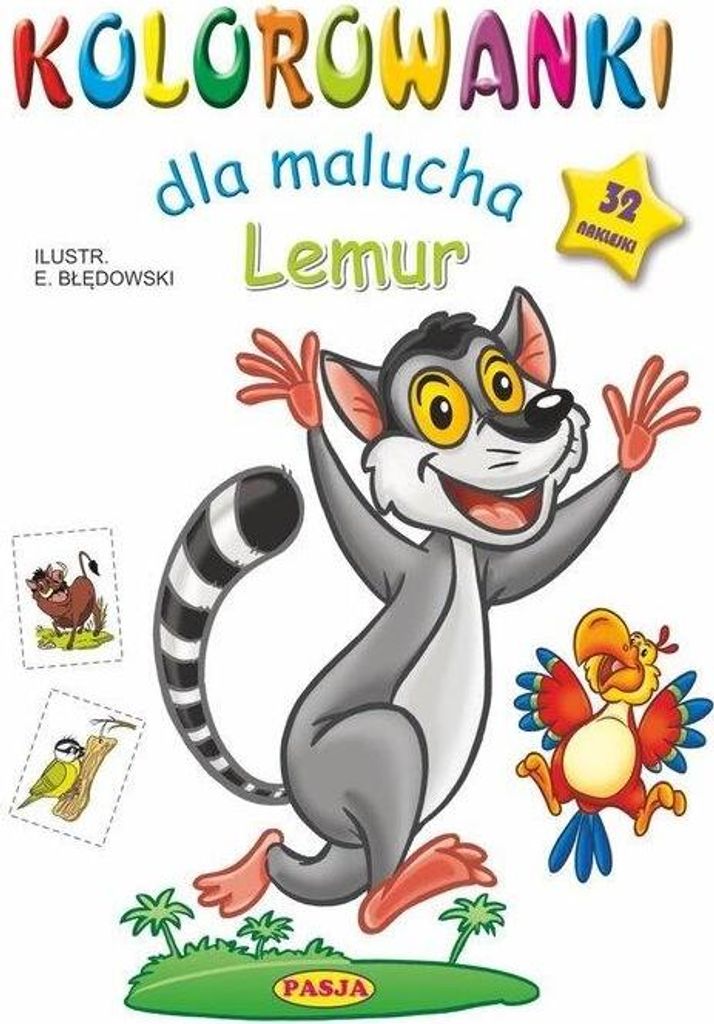 Malvorlagen für Kleinkinder. Lemur – Gemeinschaftswerk