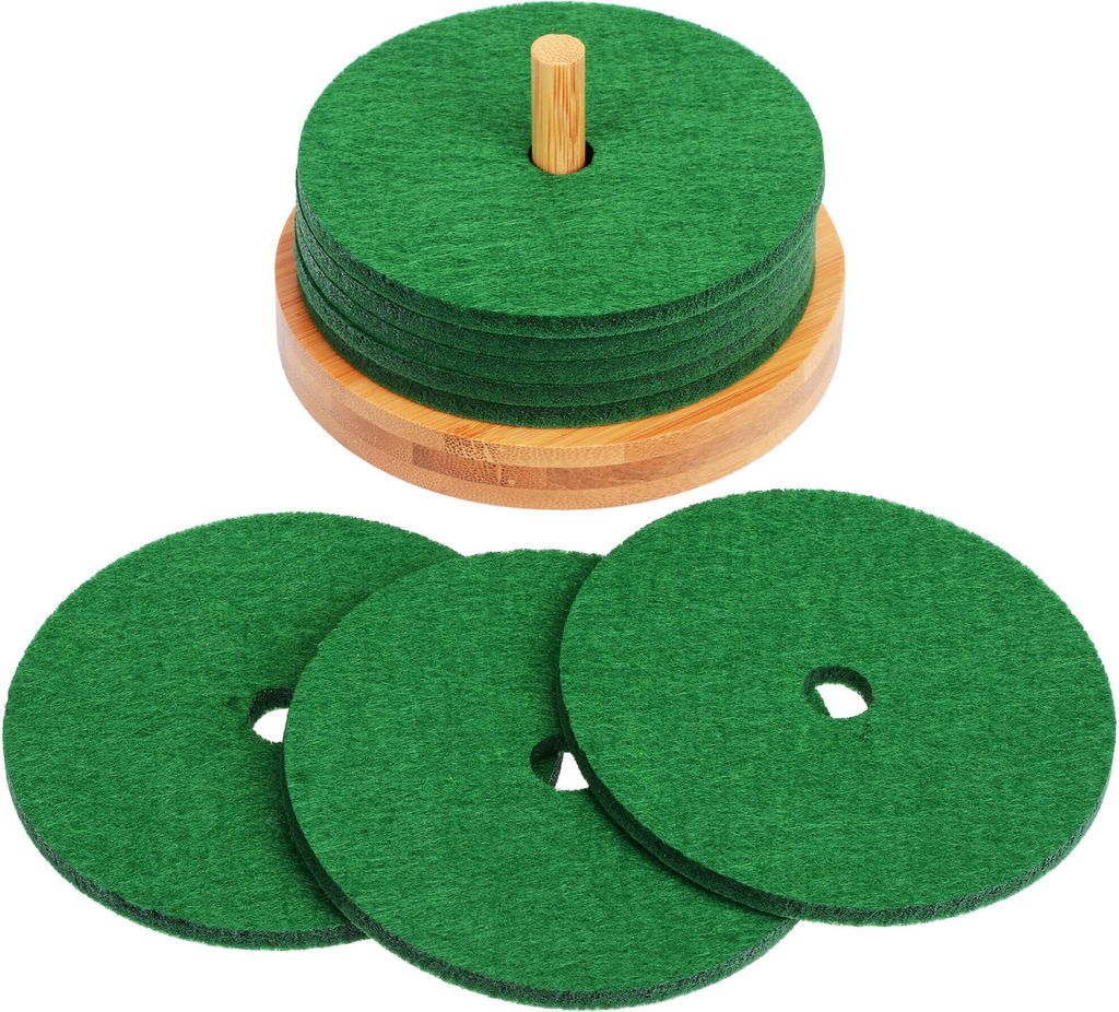 GRÄWE 8 Glasuntersetzer mit Halter grün