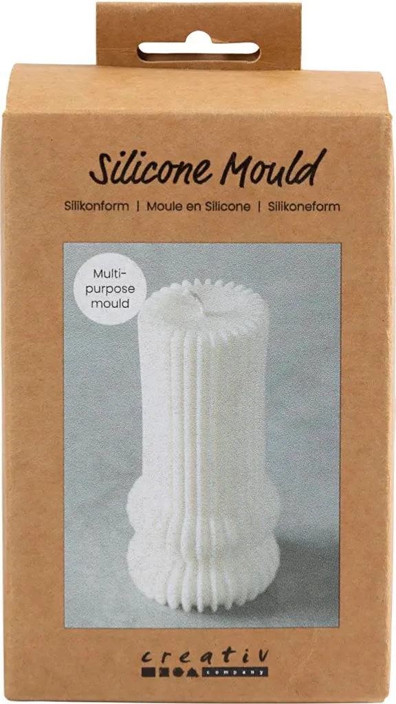 Creativ Company Moule en silicone Cylindre Motifs Feuilles 12,5x6 cm