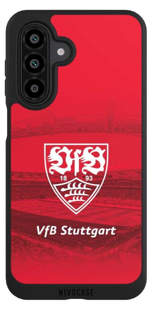 NIVOCASE Handyhülle für Samsung Galaxy A17 5G Hülle NIVOpure Case Schwarz Offizielles Lizenzprodukt Stadion VfB Stuttgart