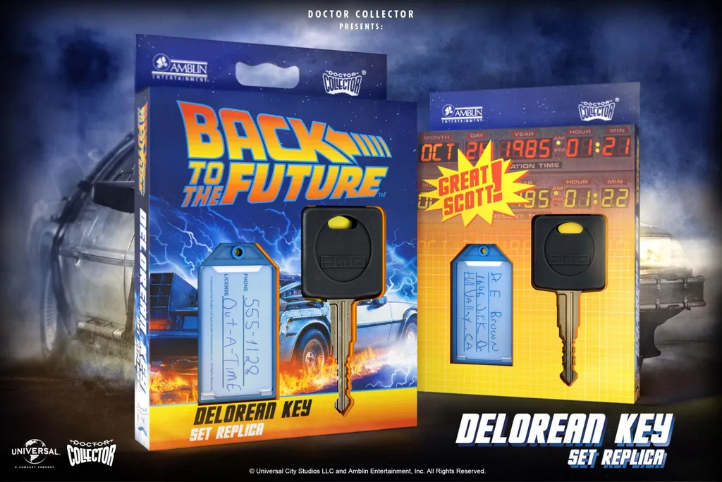 Porta a casa il futuro: Chiave DeLorean Replica 1/1 Doctor Collector