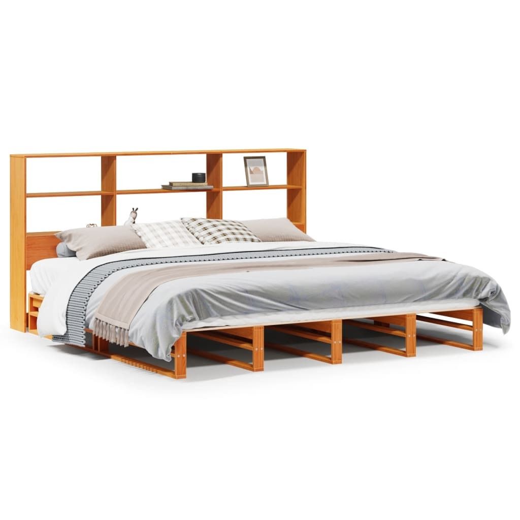 "SALE 2026"Massivholzbett Modernes/Doppelbett - Polsterbett Erwachsene/r /Kind - ohne Matratze - Wachsbraun 180x200cm Massivholz - Klassische Bette...