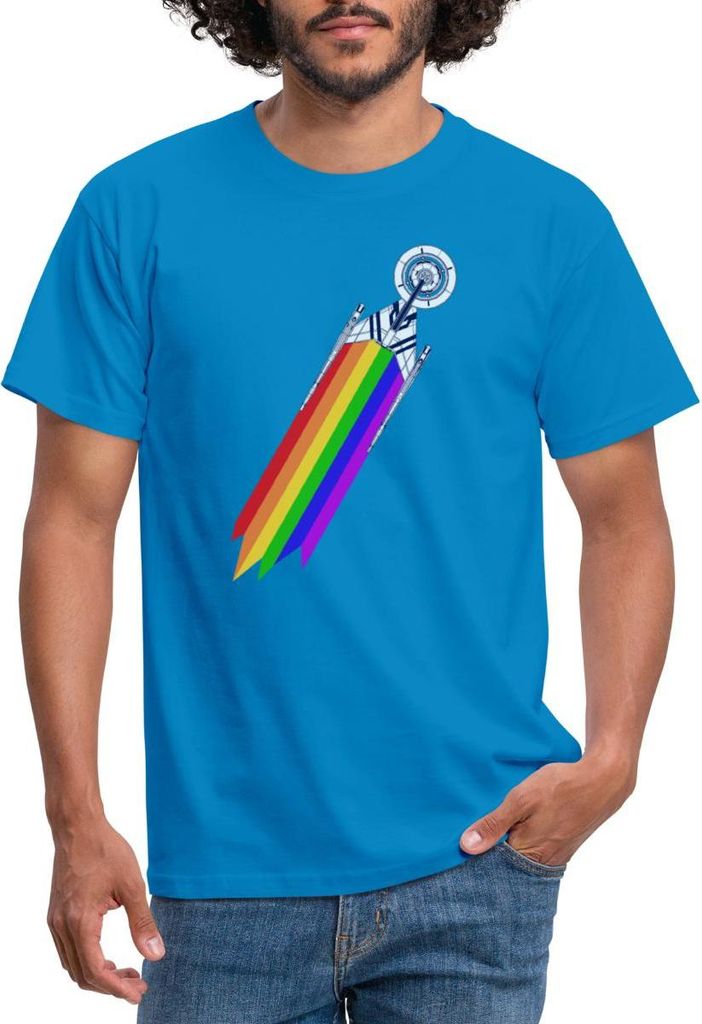 Spreadshirt Star Trek Discovery Gay Pride Flug Männer T-Shirt, S, Royalblau