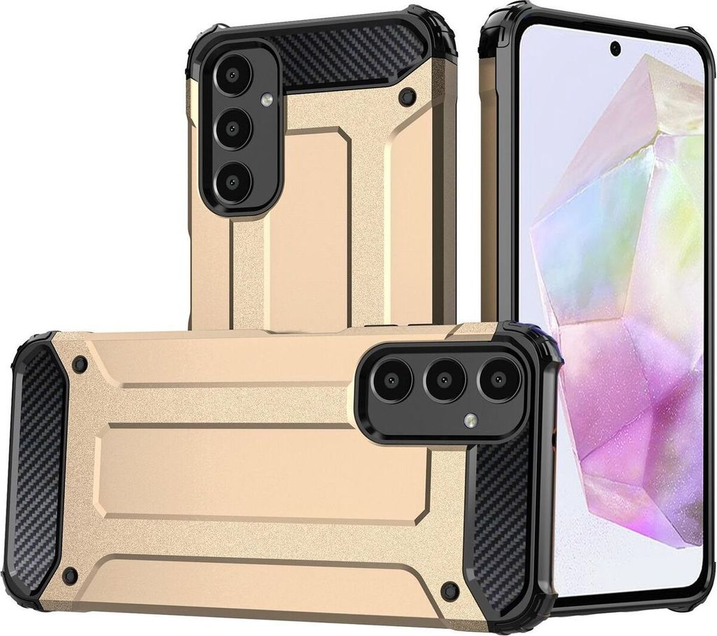 Mobigear Outdoor Samsung Galaxy A16 Hülle Hardcase Backcover Stoßfest - Gold