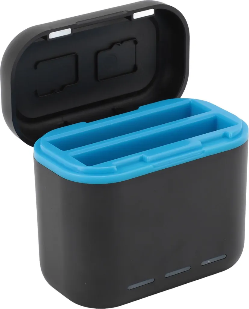 Caricabatterie Insta360 X3 Rapido Tipo C - Custodia 2 Slot con Storage