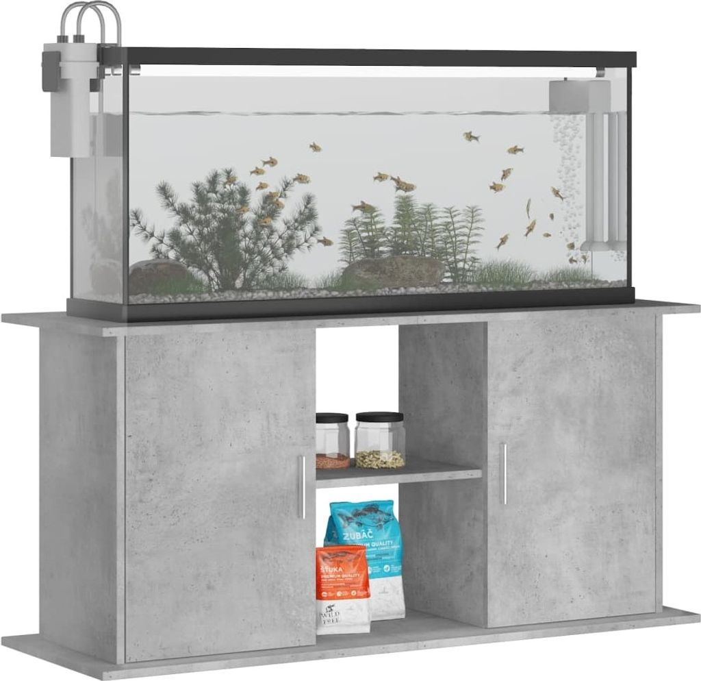 vidaXL Stojak pod akwarium betonowy szary 121x41x58 cm Zdjęcie produktu 7