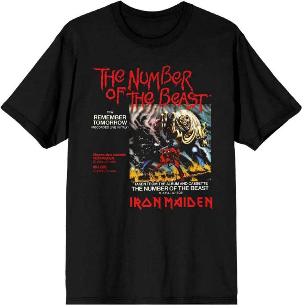 Iron Maiden - "Number Of The Beast" T-Shirt für Herren/Damen Uni RO4675 (L) (Schwarz)