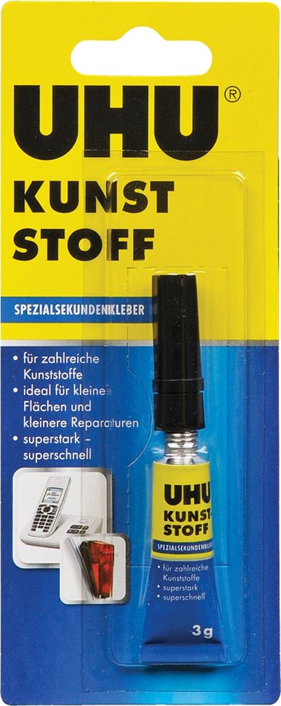 UHU Spezial Sekundenkleber Kunststoff 3 g Tube