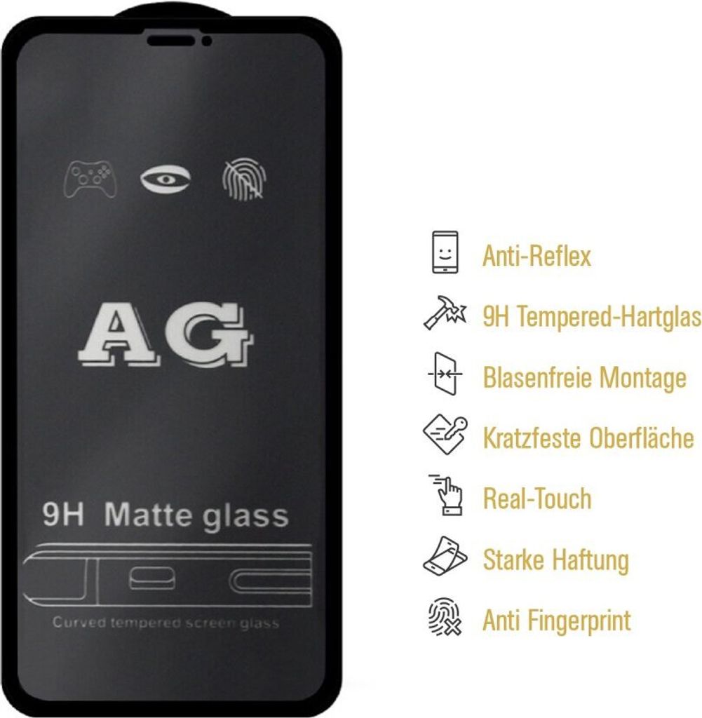 4x 9H Panzerglas für iPhone 11 Pro Max FULL COVER Displayschutz Schutzglas Hartglas Schutzfolie Panzerfolie Displayglas ANTI-REFLEX MATT ENTSPIEGELT