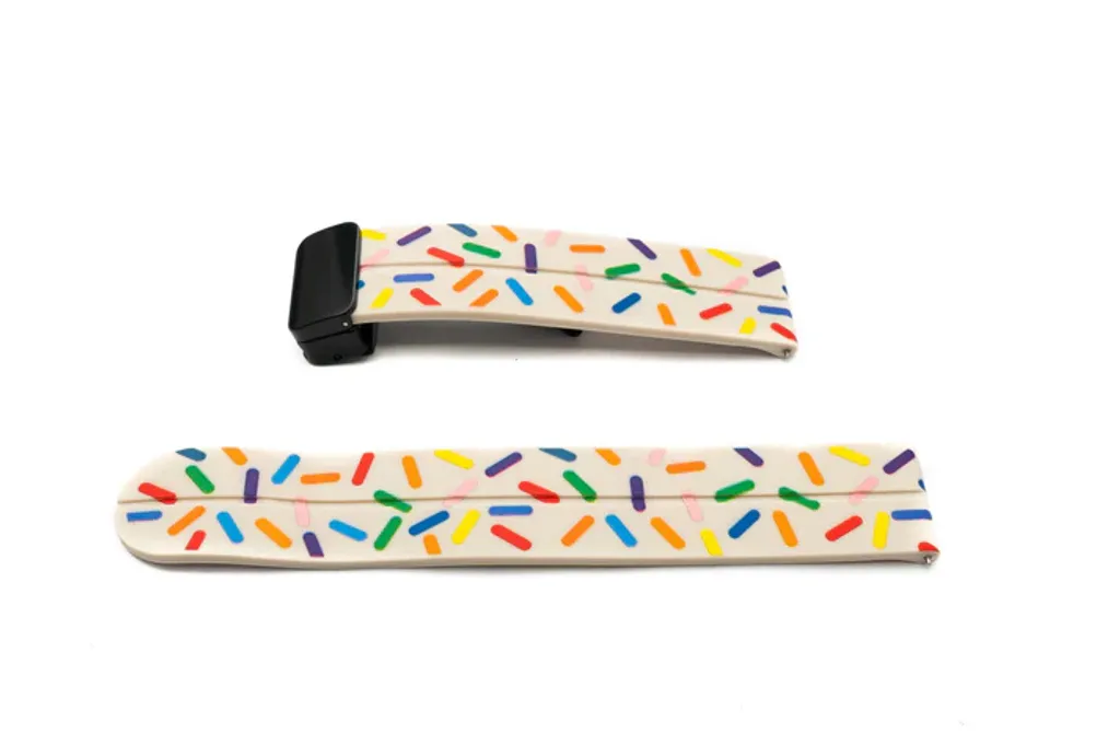 Cinturino Smartwatch 20mm Silicone Marrone Sprinkles | Chiusura Pieghevole
