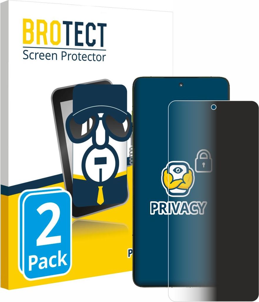 2x BROTECT Sichtschutzfolie für Motorola Edge 70 Anti-Spy Privacy Sichtschutz Blickschutz Folie Blaulicht-Schutz