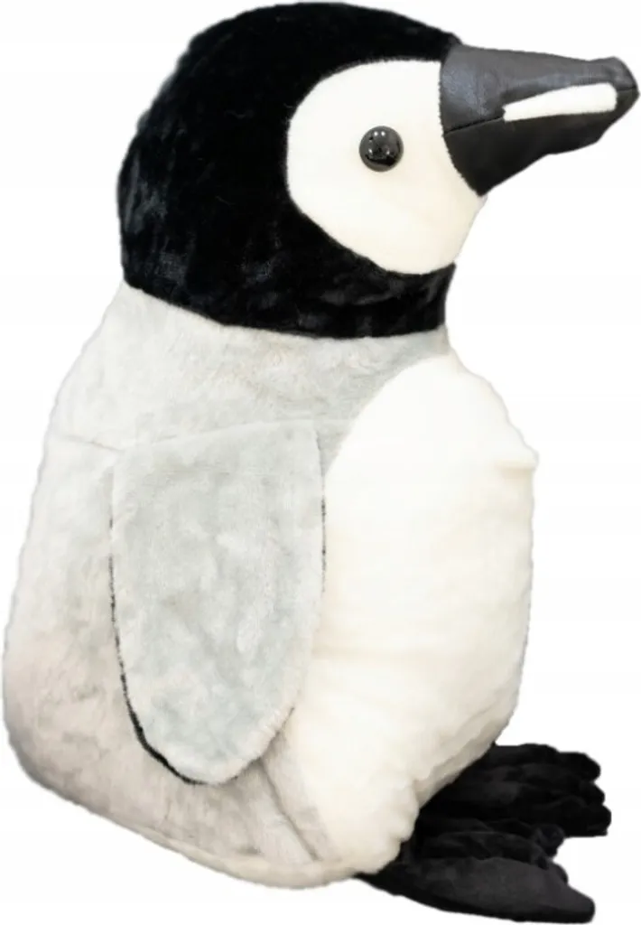 Ours en Peluche XXL 60 cm pour Chambre d'Enfant - Gustaw Pingui Noir Blanc