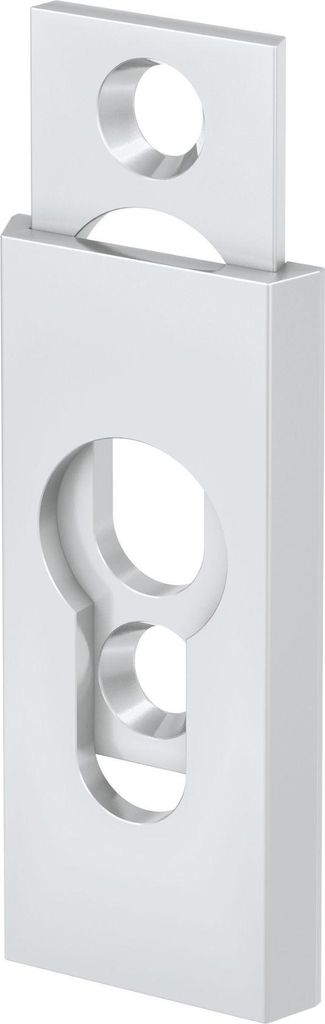 BASI - Schutz-Schieberosette - eckig - Alu Weiß - 14 mm - 7536-0499