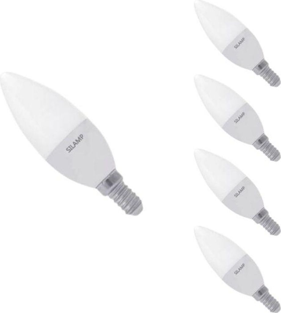 Ampulle LED E14 8W 220V C37 180° (Pack de 5) - Blanc Neutre 4000K - 5500K