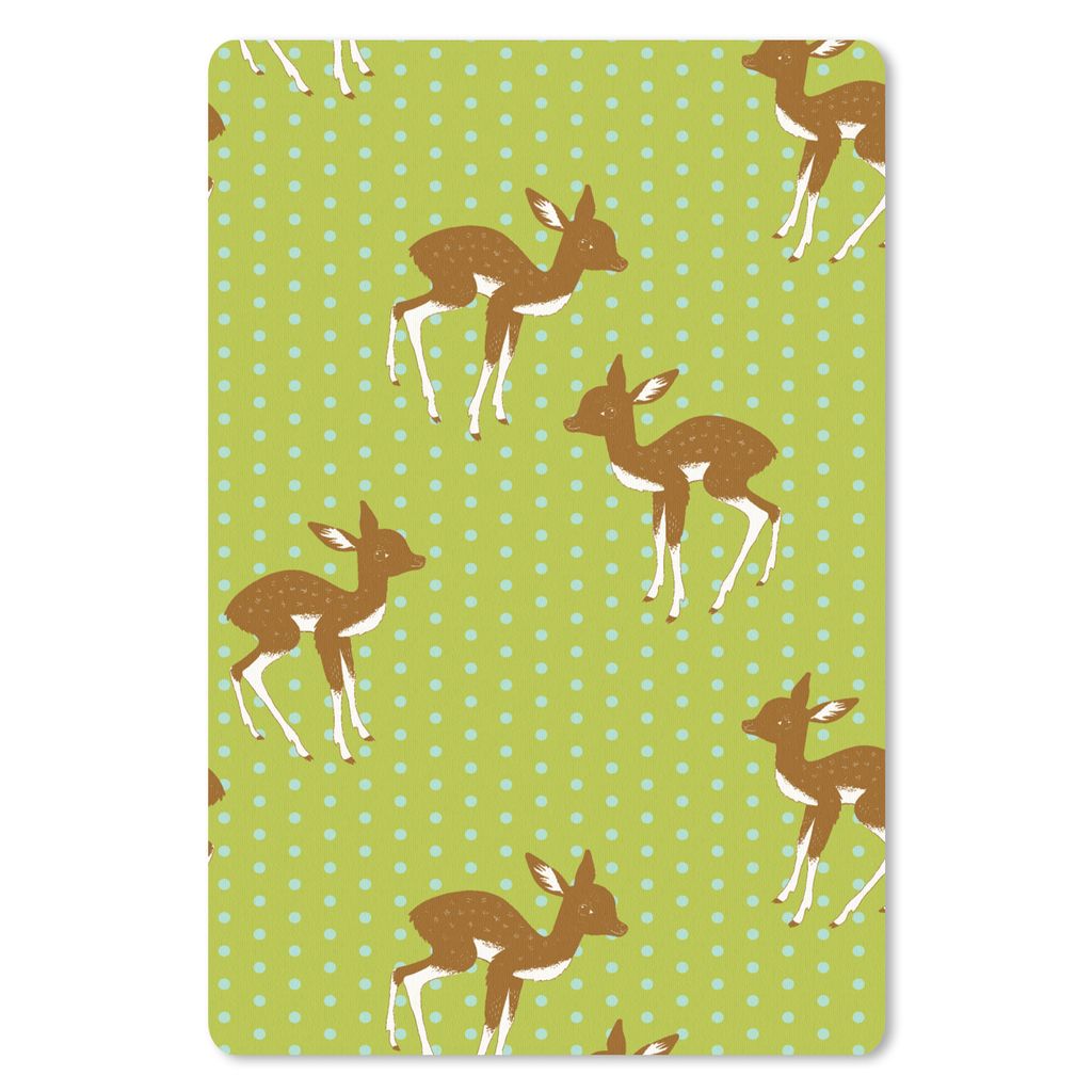 MuchoWow Mauspad Mousepad Muster - Hirsche - Punkte 18x27 cm - Mousepads - Maus Mat - Pad - Mausunterlage
