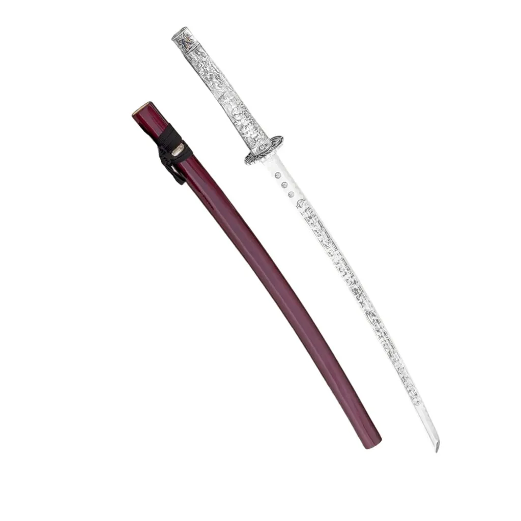 Katana de samouraï pour initiation au combat ninja avec garde fixe