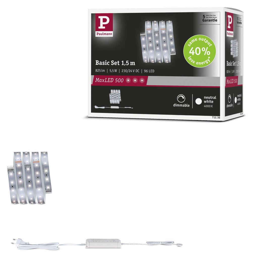 Paulmann MaxLED 500 LED Strip Neutralweiß Basisset Produktbild 