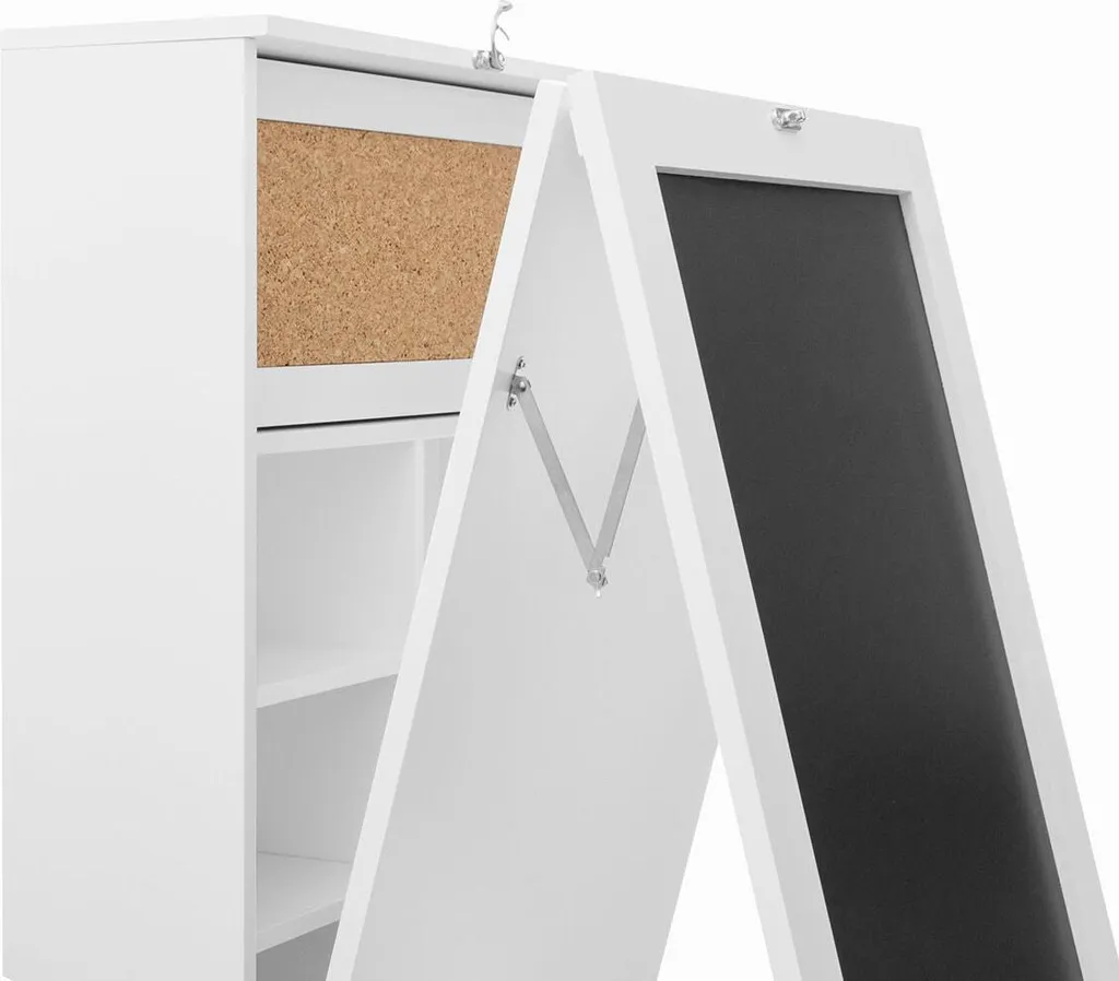 Table murale rabattable blanche - Bureau suspendu compact pour studio - 2