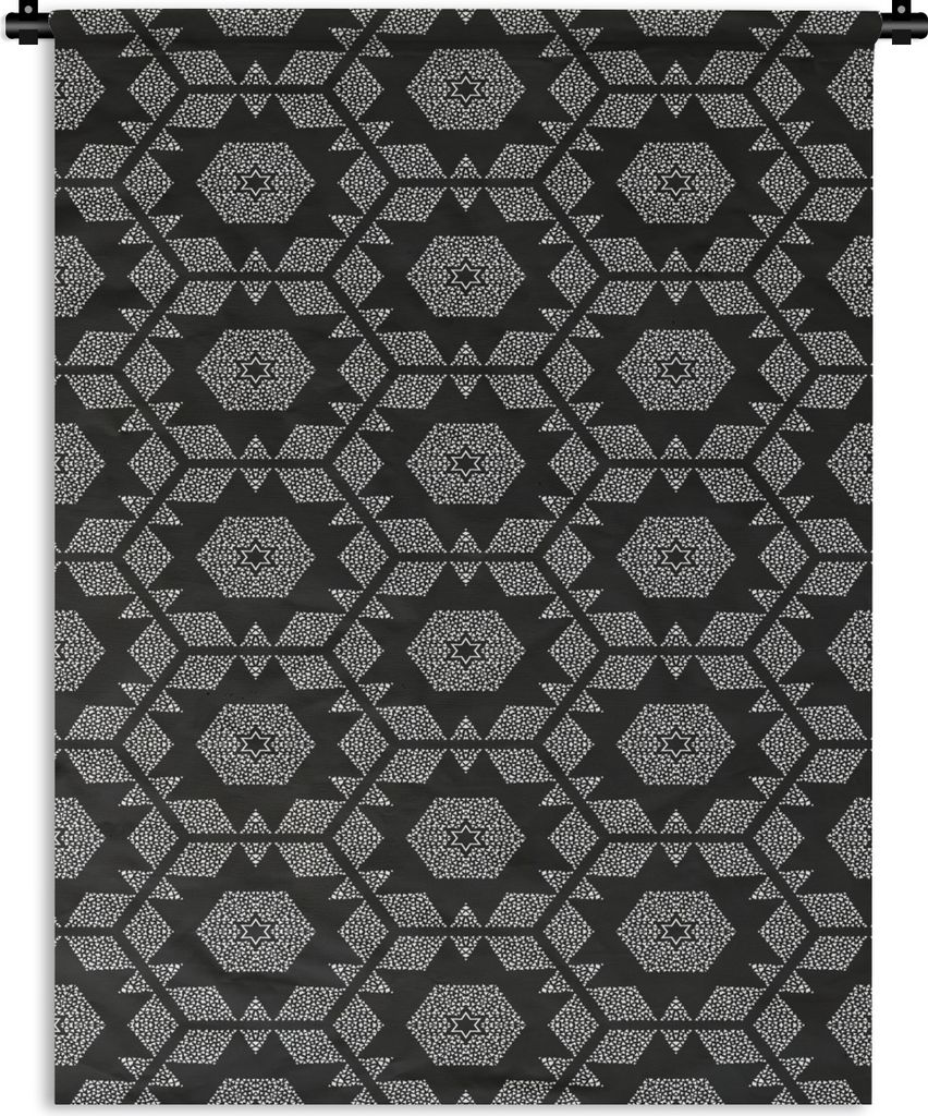 MuchoWow Wandteppich Wandbehang Weihnachtsstern - Geometrie - Winter - Muster 150x200 cm Tapisserie Dekoration Wandtuch - Wandaufhängung - Moderner