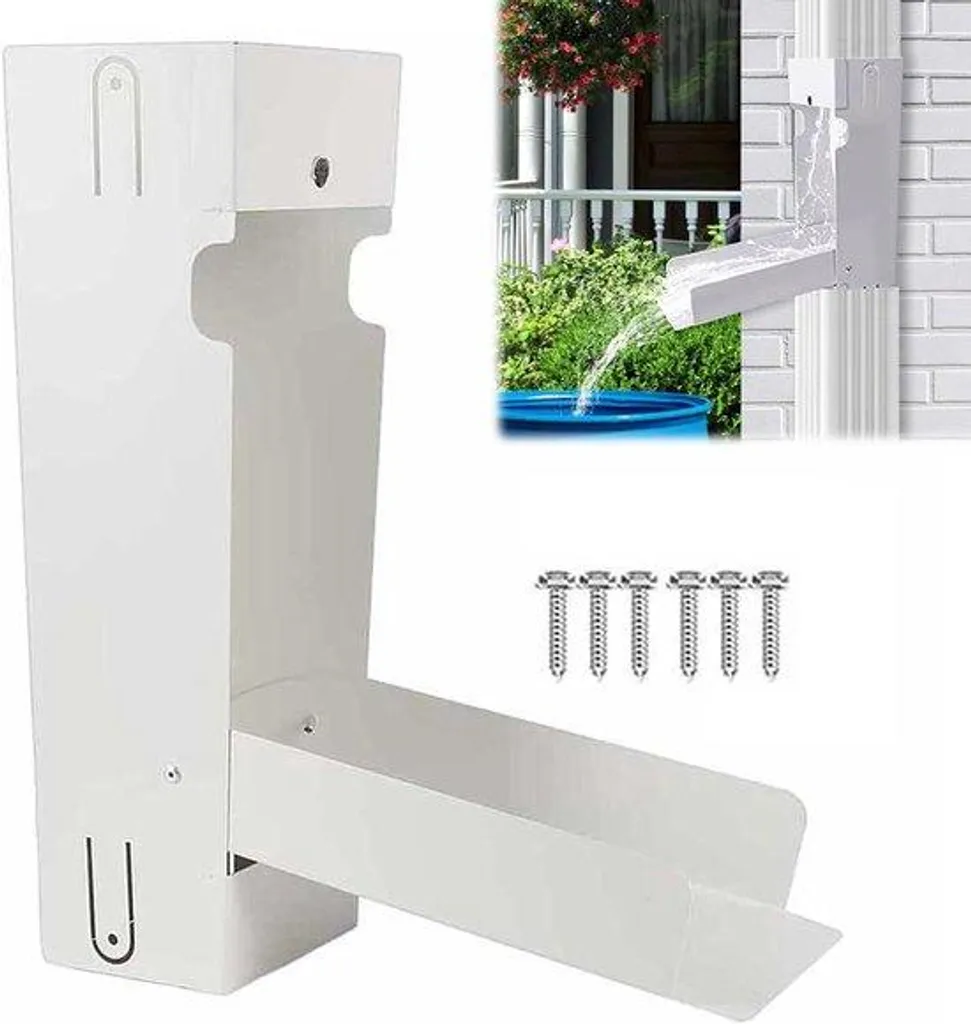 Récupérer l'eau de pluie facilement avec ce kit inox blanc 8x10 cm durable